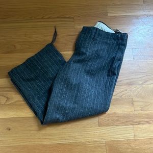 Gap wool blend grey striped capri pants